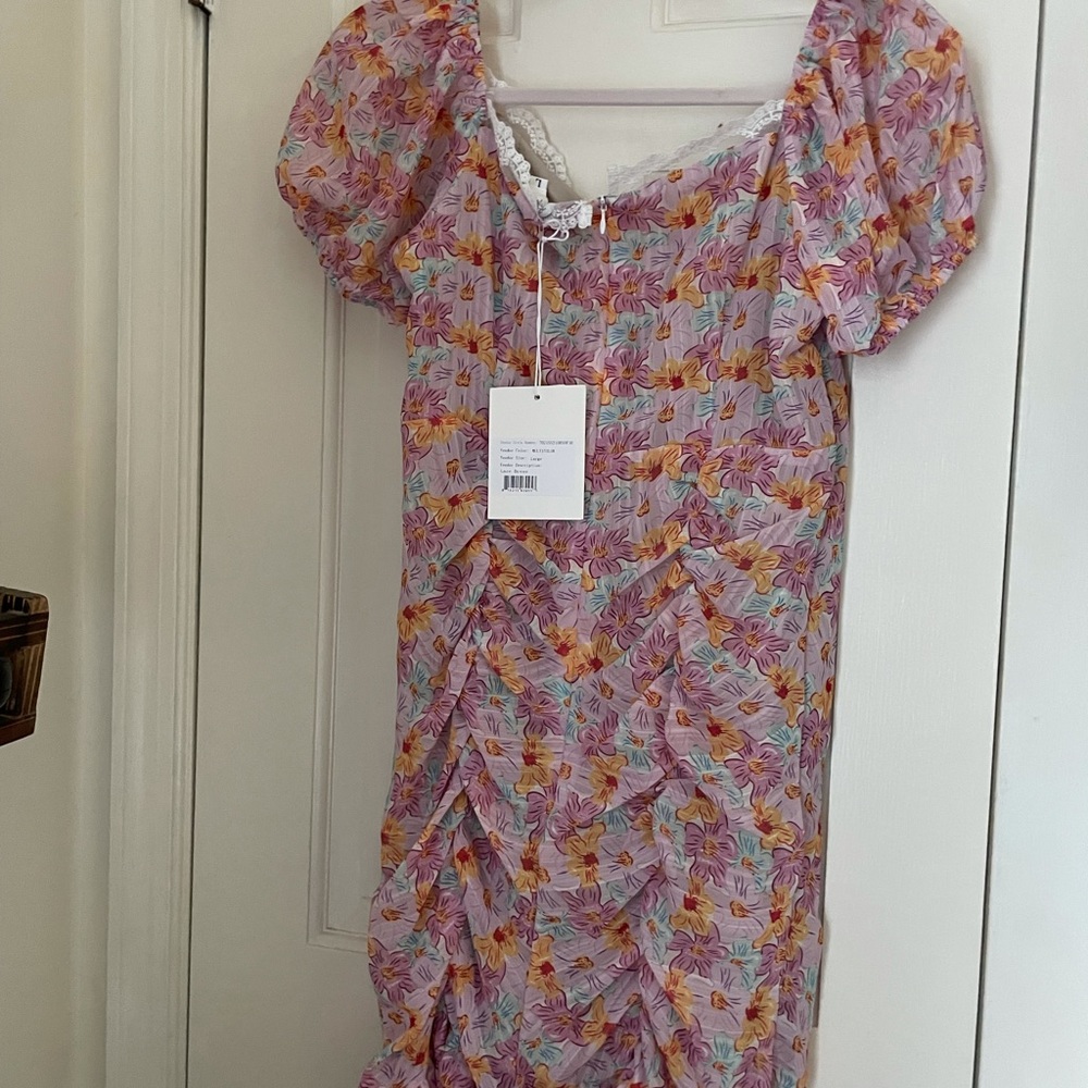 70 degree F brand new floral dress with tags